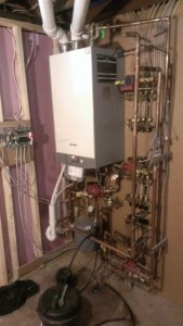 Prestige 96% AFUE boiler and radiant floor controls